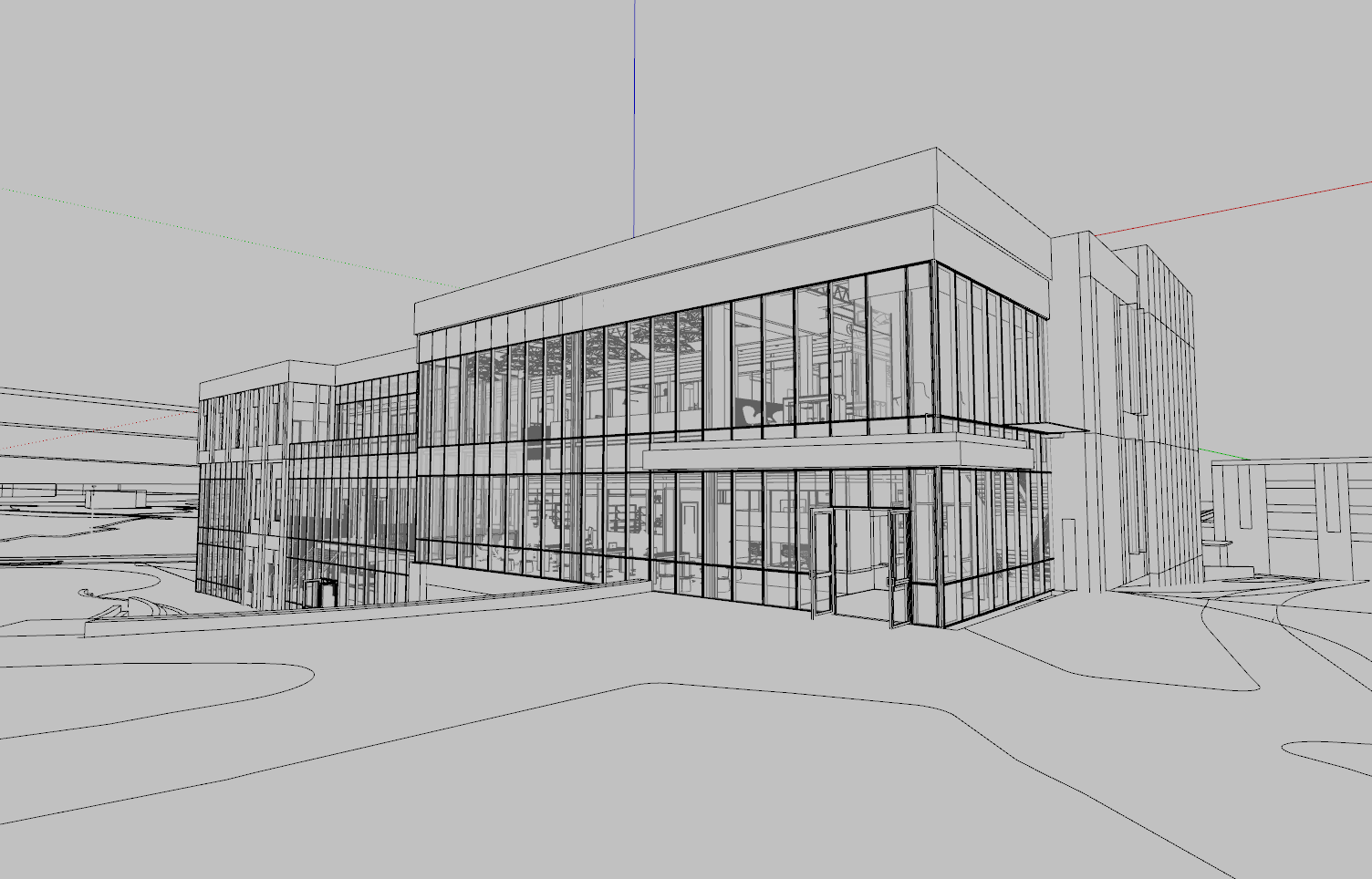 images of a wireframe building